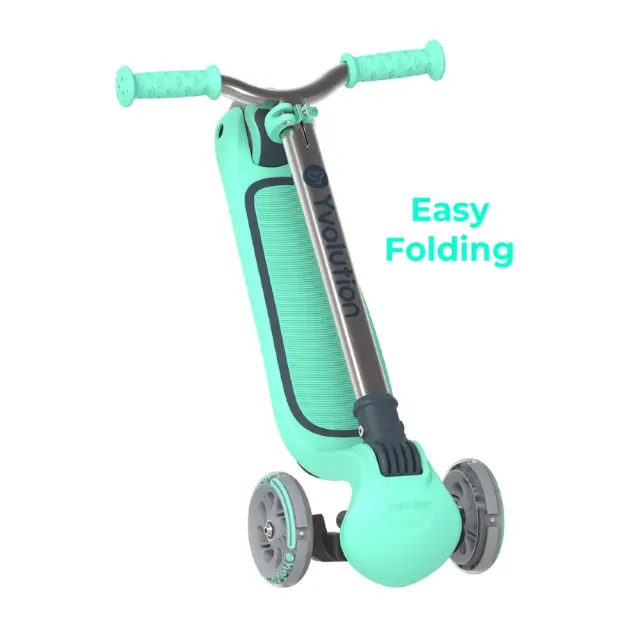 Yvolution Glider Air Metal Green Scooter - Πράσινο πατίνι για παιδιά με φωτιζόμενα ροδάκια 3