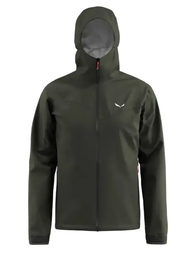 Salewa Puez Aqua 2.5L Powertex Jacket Dark Olive Αντρικό Αδιάβροχο