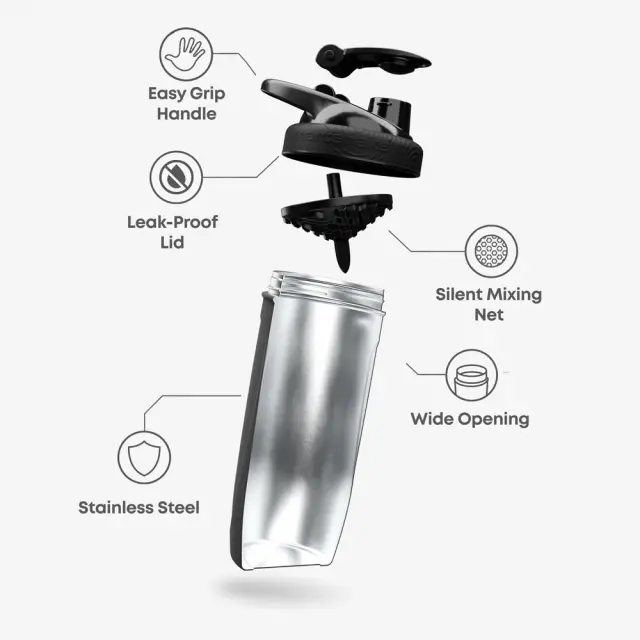 SmartShake Stainless Steel Shaker freddy, 900-ml 2