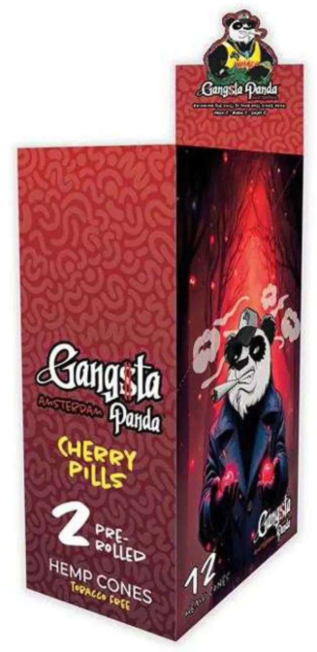 Gangsta Panda Blunt Wraps Πουρόφυλλα - Cherry 2φ. 3