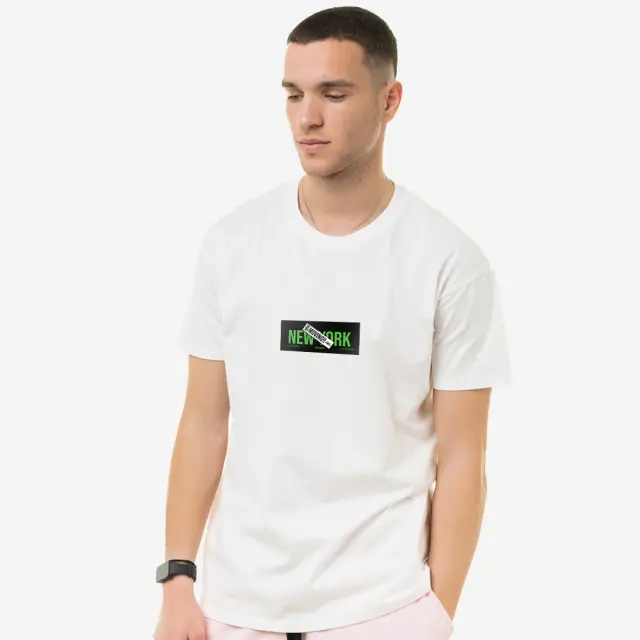 T-shirt Noshame® Λευκό με τύπωμα NY - 132581 - XXL