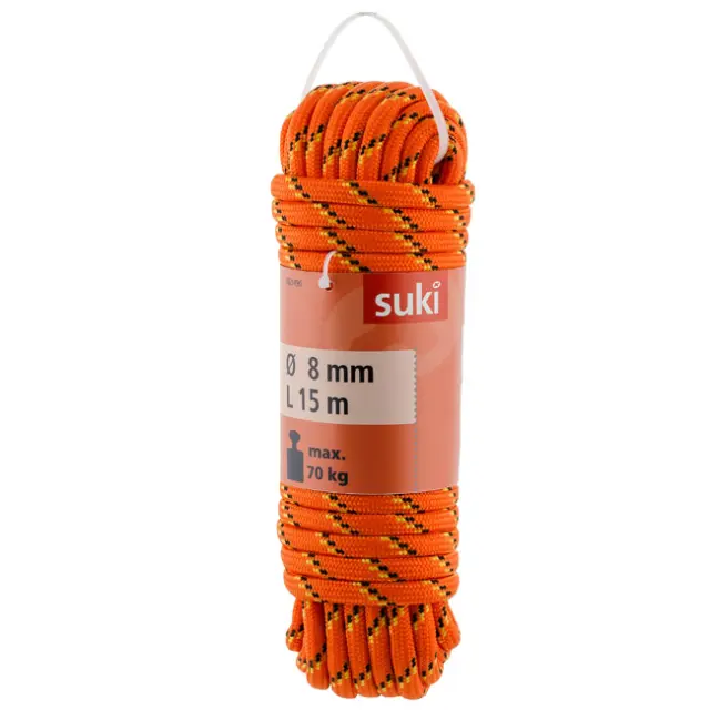 PP Σχοινί FUN Πορτοκαλί/Μαύρο/Κίτρινο 8mm 15m 2