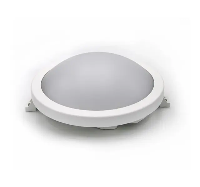 LED ΧΕΛΩΝΑ PC ΣΤΡΟΓΓΥΛΗ Φ213mm 15W 4000K IP54 ΛΕΥΚΗ