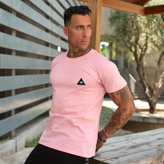 T-shirt Noshame® Ροζ με patch triangles - 142544 - XXL