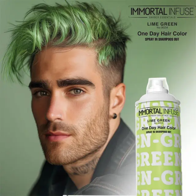 Immortal One Day Hair Color Spray – Lime Green 200ml 3