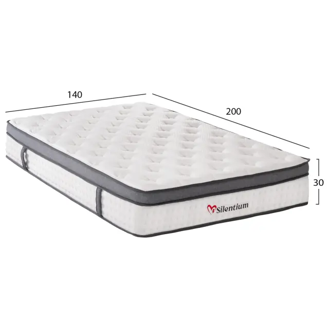 Στρώμα διπλό Silentium Pocket SPRINGS--λευκό 140x200x30 εκ. 2