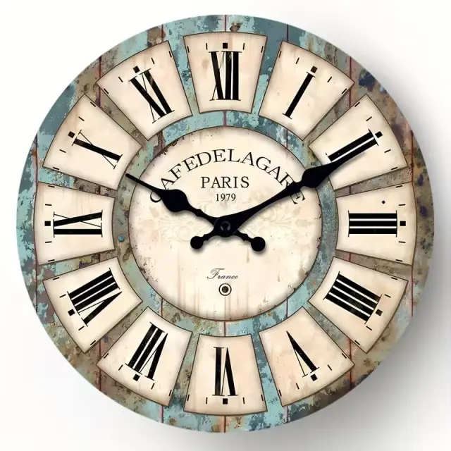 Ρολόι τοίχου , vintage retro , ξύλινο διάμετρος 35cm