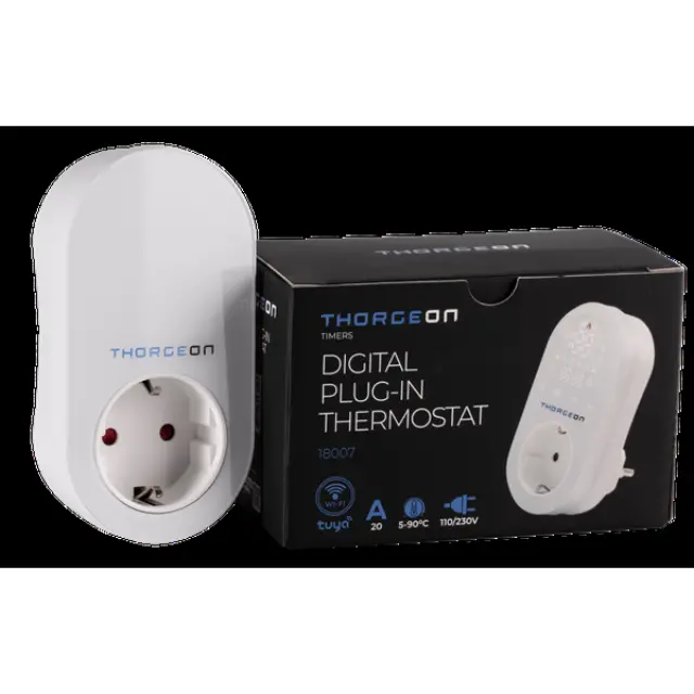 Digital Wi-Fi Plug-In Thermostat White