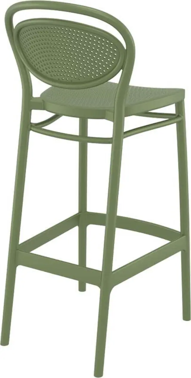Σκαμπό Bar MARCEL Olive Green PP 45x52x106cm 2