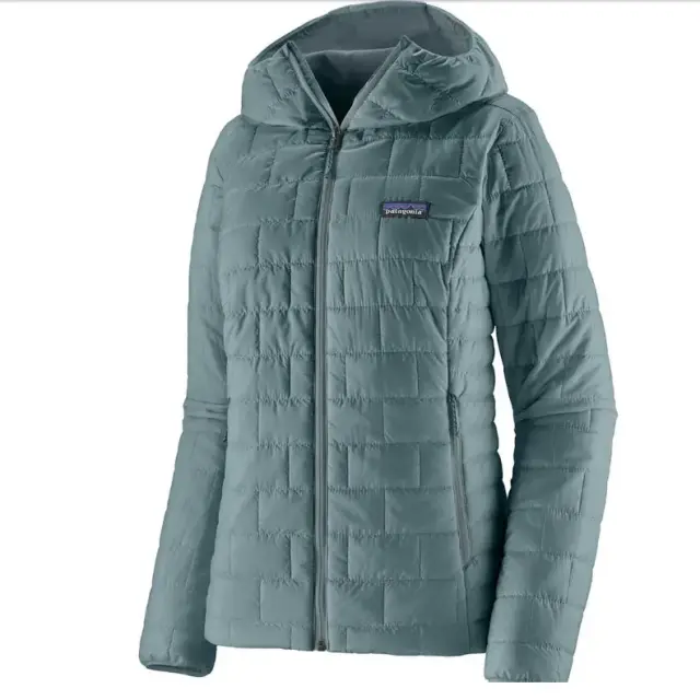 Patagonia Nano Puff Hoody Γυναικείο Συνθετικό Puffer Μπουφάν Regular Fit Blue Sage - Large