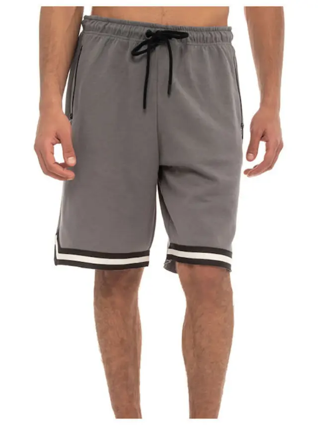 BE NATION LONG SHORT WITH STRIPE TAPES & ZIP POCKETS - XXL