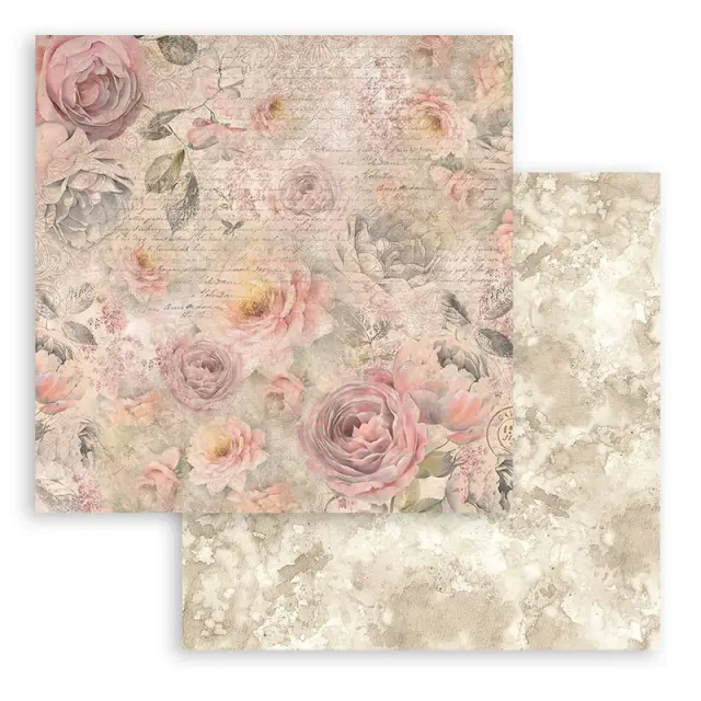 Χαρτιά scrapbooking 10τεμ, 20.3×20.3cm Stamperia, Shabby Rose 3