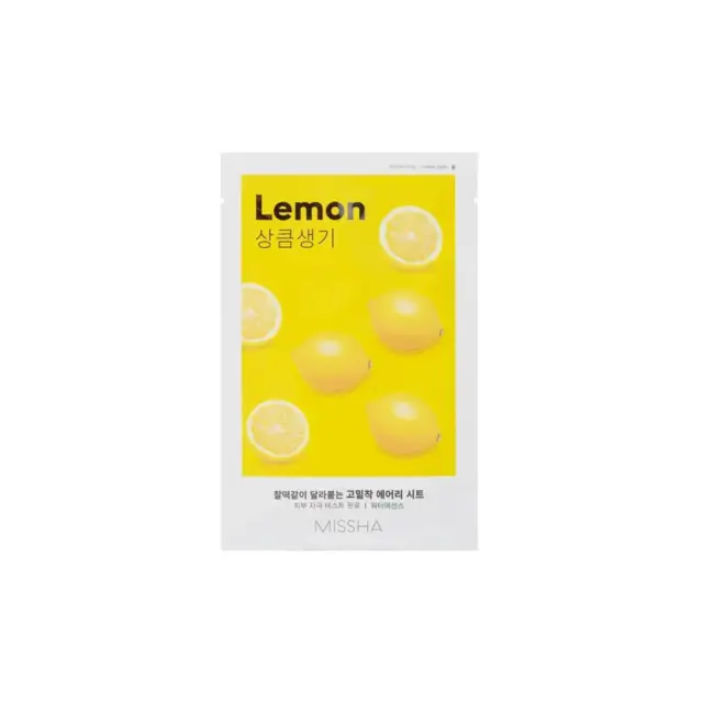Missha Airy Fit Sheet Mask Lemon Υφασμάτινη μάσκα προσώπου 19gr