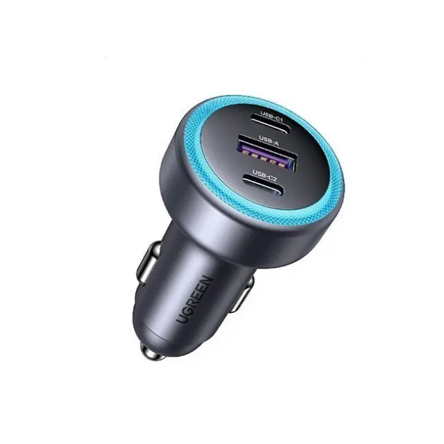 Ugreen Φορτιστής Αυτοκινήτου EC307 1x USB-A 2x USB-C 30W Black (45843)