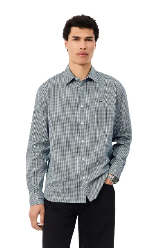 Lacoste ανδρικό πουκάμισο καρό μακρυμάνικο 3CH8857-2