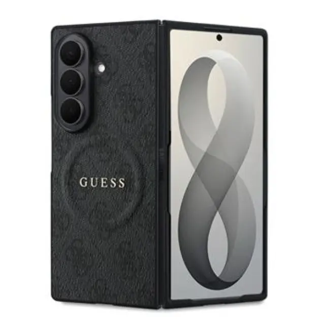 Guess PU Leather 4G Magnetic Case for Samsung Galaxy Z Fold 8 Ultra Black