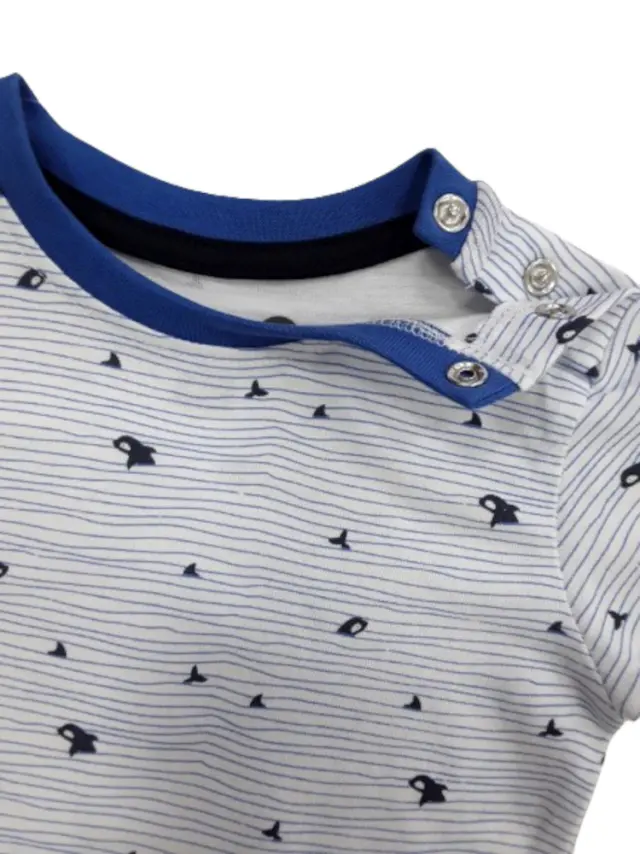 T-shirt Μπλουζάκι Baby Boy Dolphin Venere Grey Blue 8010656 - 12 M (80cm) 2