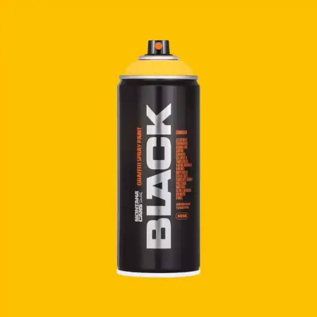 Montana Black Spray Paint 400ml BLK-1030 Yellow