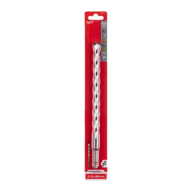 Τρυπάνι Πολλαπλών Υλικών Φ12x260mm MILWAUKEE SHOCKWAVE IMPACT DUTY 3