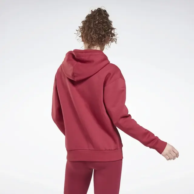 Reebok Identity Big Logo Fleece Hoody (GV3287-Crimson) - Βυσσινί 2