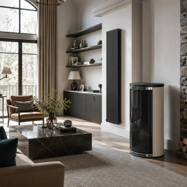 Moretti Design HARMONY AQUA Champagne 24 kW – Υδραυλική Σόμπα Pellet 2
