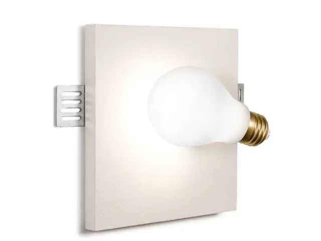 Idea Recessed Wall Λευκή Χωνευτή Απλίκα LED Άσπρο Ορείχαλκος