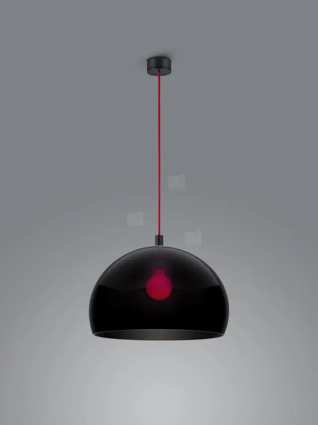 Φωτιστικό Κρεμαστό DORO Μαύρο-Κόκκινο LED 1 x E27 60W IP20 Ρυθμιζόμενο Ύψος Κόκκινο Μαύρο