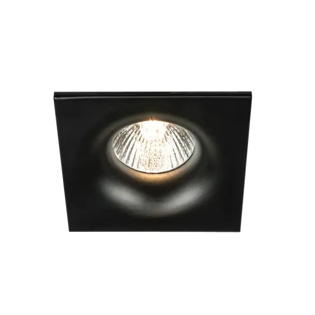 Olpo 03197/B Σποτ τετράγωνο σταθερό IP65 8.5x8.5cm μαύρο