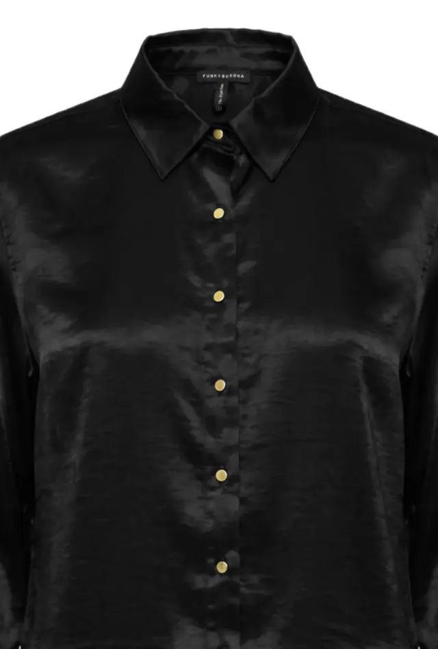 Funky Buddha γυναικείο oversized σατέν πουκάμισο FBL014-118-05-1 2