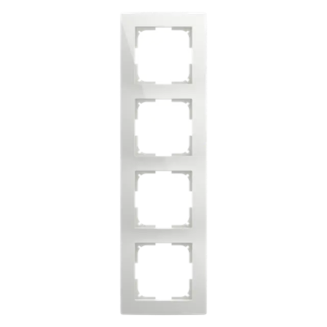 Πλαίσιο 4 θέσεων λευκό Glossy BASIC55
