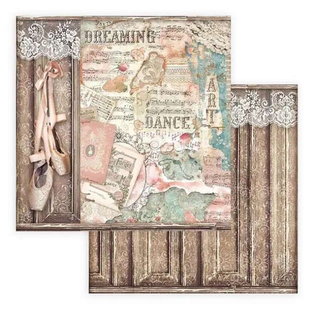Χαρτί Scrapbooking Stamperia Διπλής Όψης - Passion Ballet Shoes - 31x30cm