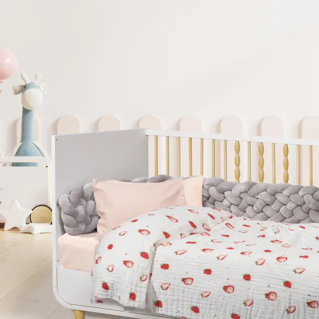 Κουβέρτα Αγκαλιάς 80Χ105 Μουσελίνα Relax Das Home 6621 Λευκό-Κόκκινο 2