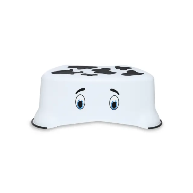 MYCARRYPOTTY My Little Step Stool - Εκπαιδευτικό σκαλοπατάκι / Αγελαδίτσα λευκό/μαύρο