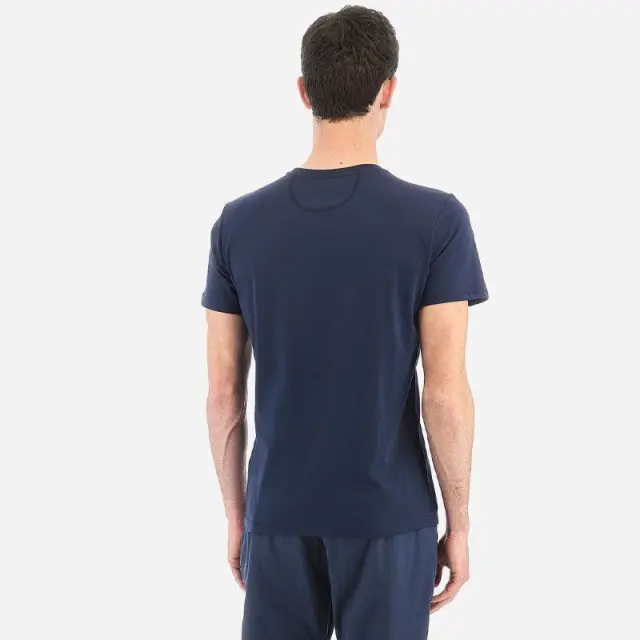 La Martina - Ανδρικό T-Shirt Regular Fit CCMR05-JS206-07017 Μπλε - 2XL 2