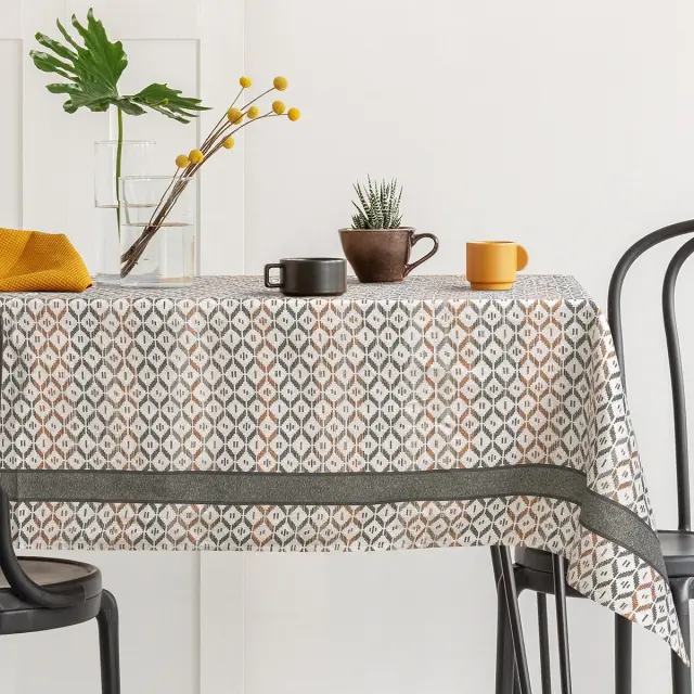 Τραπεζομάντηλο 140x220 Beauty Home Curry Art 8483 Μπεζ 50% Βαμβάκι-50% Πολυέστερ