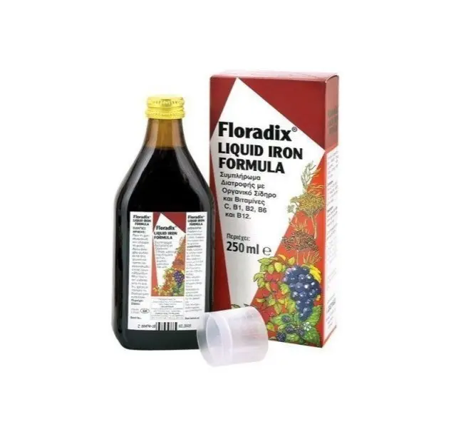 Power Health | Floradix Liquid Iron Formula | Πολυβιταμινούχο Συμπλήρωμα Διατροφής με Υγρό Σίδηρο & Βιταμίνες |250ml