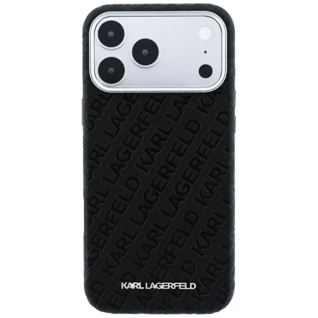 Karl Lagerfeld® Grained Allover Semi Wrap MagSafe Θήκη για iPhone 17 Pro/18 Pro- Black. 3
