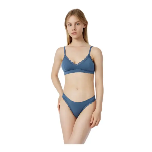 Minerva Γυναικείο String Fimelle Elegance, Χρώμα Blue Denim - XL 3