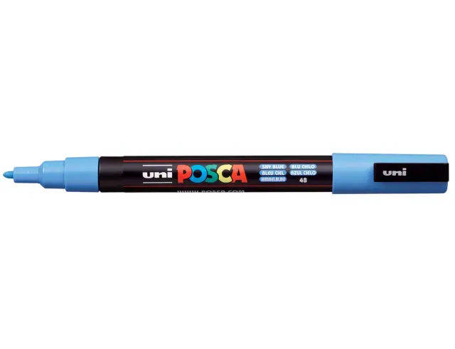 Μαρκαδόρος Σχεδίου Uni Posca PC-3M με πάχος μύτης 0.9-1.3mm - Sky BluePC-3M(E) - SKYBLUE