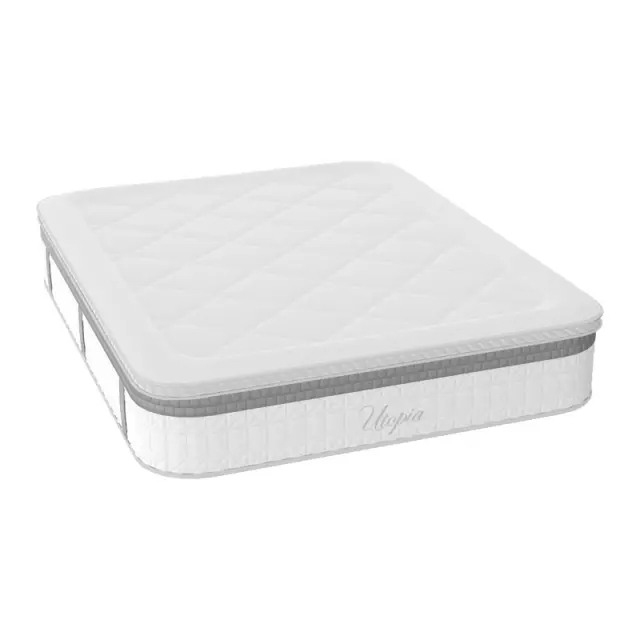 Κρεβάτι με στρώμα Athos Utopia pakoworld sonoma και ανθρακί 160x200εκ 3