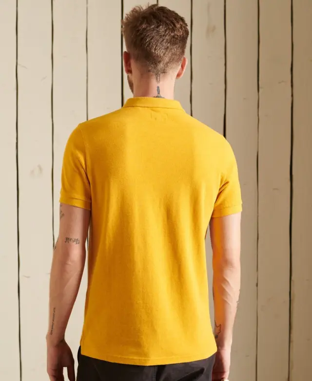 SUPERDRY VINTAGE PIQUE RELAX POLO ΜΠΛΟΥΖΑ ΑΝΔΡΙΚΗ - QLI/YELLOW YELLOW 3