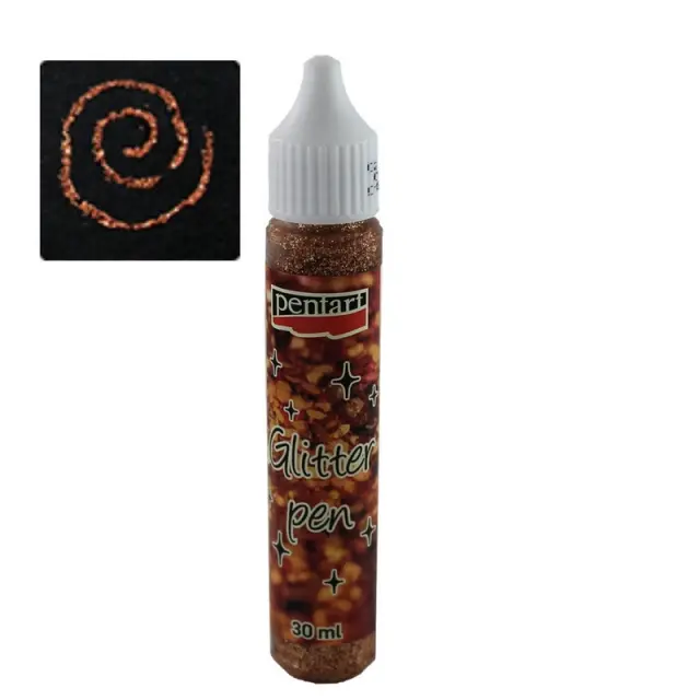 Glitter glue Pen Pentart 30ml, Brass