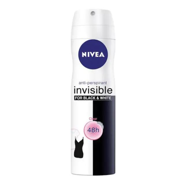 Nivea Invisible for Black & White Clear Deodorant Spray 150ml