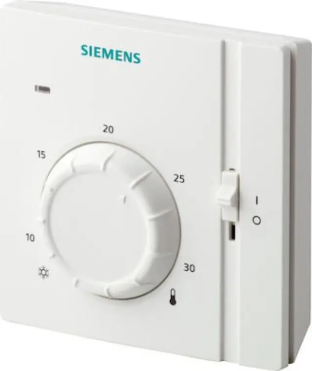 Siemens θερμοστάτης χώρου με on/off διακόπτη και LED (RAA31.16)