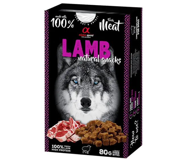 Alpha spirit Naturals dogs lamb 80g
