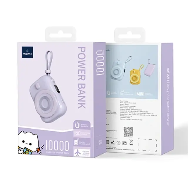 WiWU Magnetic MagSafe PowerBank 10000mAh Purple 15W (P041)