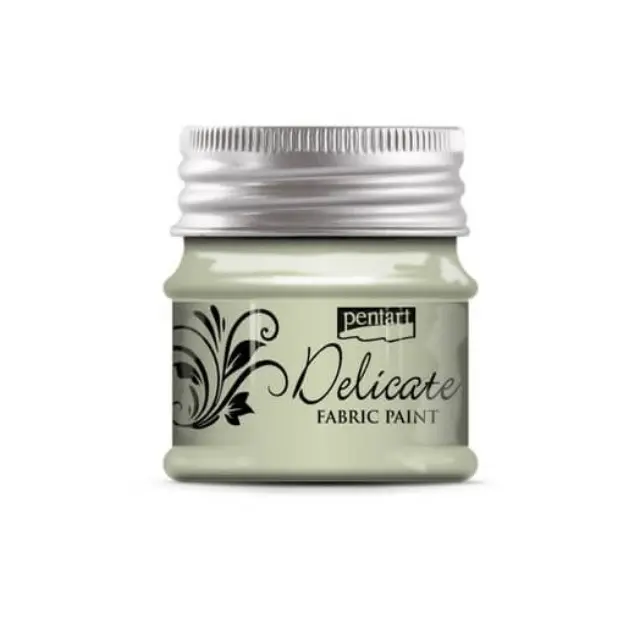 Delicate για ύφασμα Fabric paint metallic 50ml Pentart - White Gold