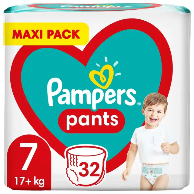 Pampers Pants Βρεφικές Πάνες Βρακάκι No7 (17+kg) 32τμχ