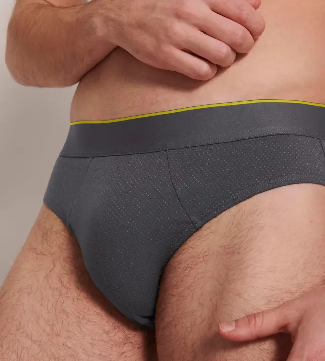 Sloggi Men Σλιπ Ever Airy Brief Συνδυασμός Γκρι-Μαύρο 2-Pack 3