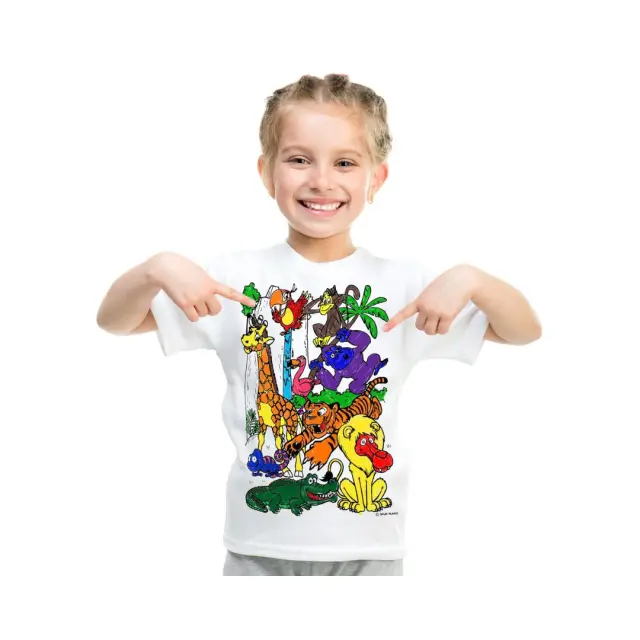 Splat Planet Πλενόμενο t-Shirt Ζωγραφικής με Μαρκαδόρους: Zoo 5-6 ετών 3